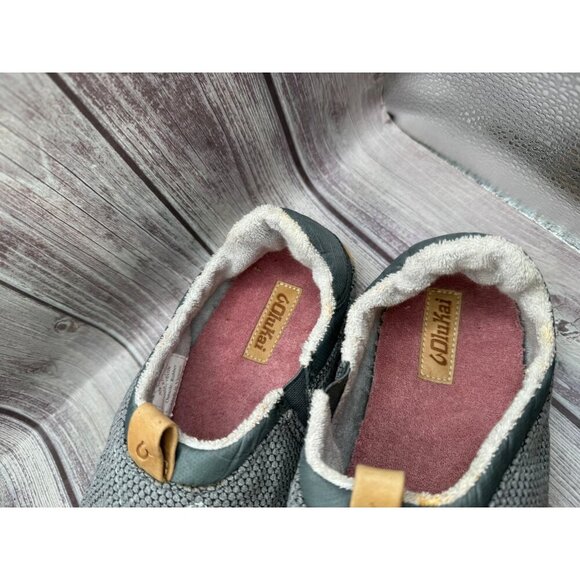 OluKai Lania Kilohana Slippers Womens 10 Gray Fabric Comfort Washable - Picture 9 of 12